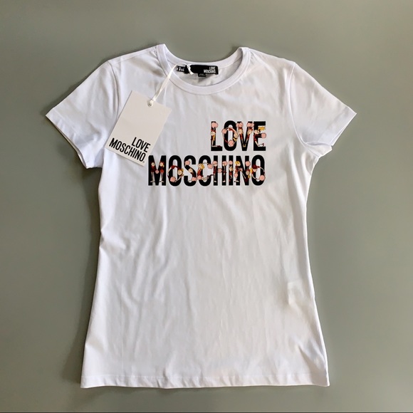 Moschino | Tops | Love Moschino White T Shirt Womens | Poshmark